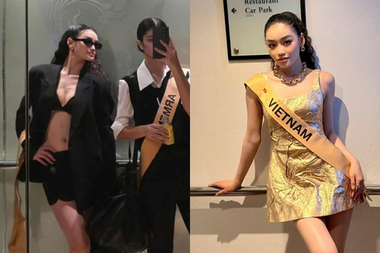 Hoa hậu Yến Nhi lộ body gầy trơ xương ngực trước thềm chung kết Miss Grand International