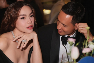 Hồ Ngọc Hà khoe vòng một 'trễ nải', gợi cảm bên Kim Lý