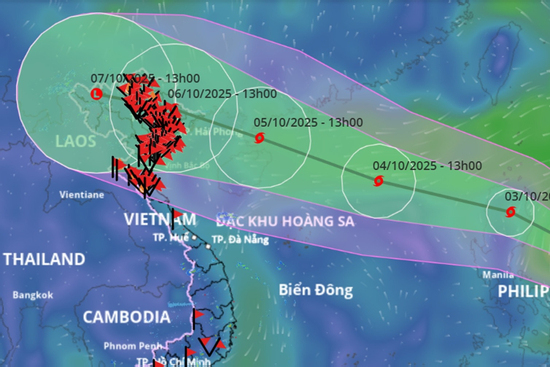 Tin mới về bão Matmo: Cách Biển Đông 650km, ảnh hưởng trực tiếp Bắc Bộ ngày 6/10