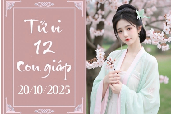 Tử vi 12 con giáp hôm nay ngày 20/10/2025: Tuất may mắn, Tý muộn phiền