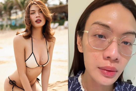 Mặt mộc cam thường gây giật mình của Luna Đào sau khi tẩy trang