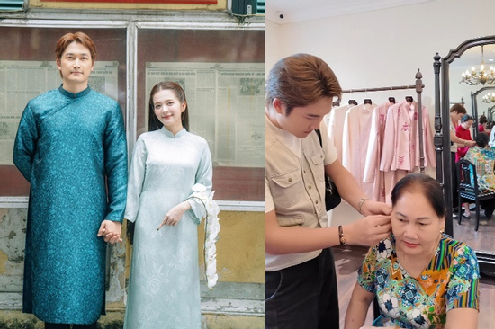 Đình Tú - Ngọc Huyền đưa 2 mẹ đi chọn áo dài, tất bật chuẩn bị cho đám cưới