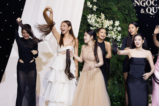 Dàn hoa hậu nhảy múa ở lễ cưới Á hậu Quỳnh Châu và chồng CEO