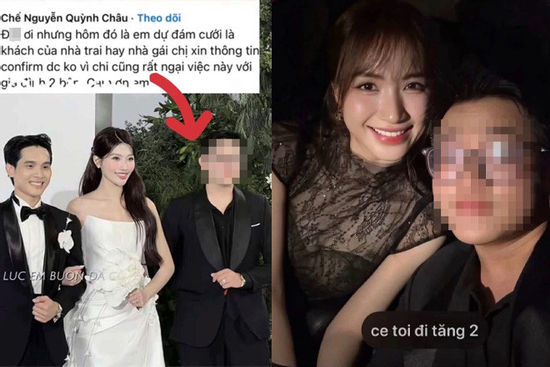 Phản ứng gây chú ý của thanh niên khi bị 'tóm' trà trộn vào hôn lễ Á hậu Quỳnh Châu để 'phông bạt'