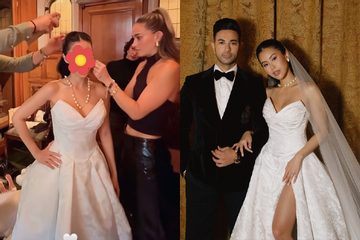 Hậu trường chụp ảnh cưới ở trời Tây 'bóc' nhan sắc thật ái nữ nhà tỷ phú Johnathan Hạnh Nguyễn