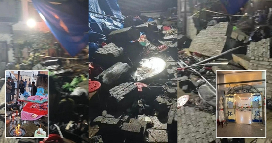 Bức tường bất ngờ đổ sập giữa đám tang, 6 người tử vong