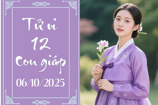 Tử vi 12 con giáp hôm nay ngày 6/10/2025: Tuất tài lộc, Mùi dễ bốc đồng