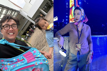 Cường Đô La 'tất bật' chăm con để Đàm Thu Trang đi 'quẩy' concert G-Dragon