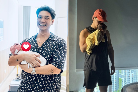 Ông xã Ngô Thanh Vân bị nhận xét 'già như trái cà' sau 3 tháng chăm con vất vả