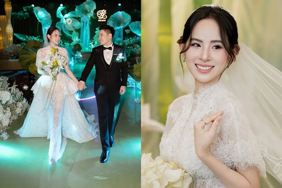 Hai bộ váy cưới cao cấp, độc lạ biến cô dâu Hương Liên thành 'thần tiên tỷ tỷ'