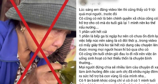 Sự thật về cụ bà nhịn đói nhiều ngày giữa mưa lũ ở Đà Nẵng