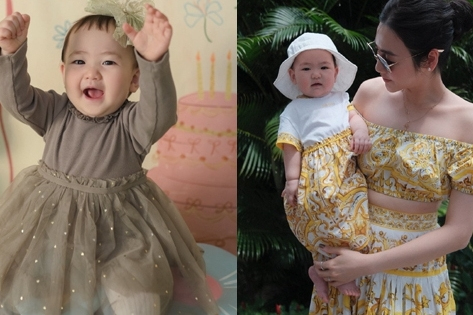 Ngắm vẻ đáng yêu của con gái Á hậu Tú Anh trong bộ ảnh sinh nhật tròn một tuổi