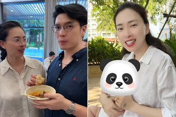 Ngô Thanh Vân lần đầu cho con gái lộ diện trong sinh nhật ông xã Huy Trần