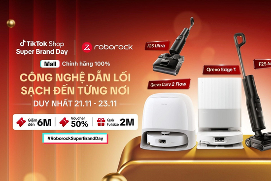 Roborock F25 Ace Pro gây sốt TikTok Shop Super Brand Day nhờ công nghệ độc đáo vượt trội