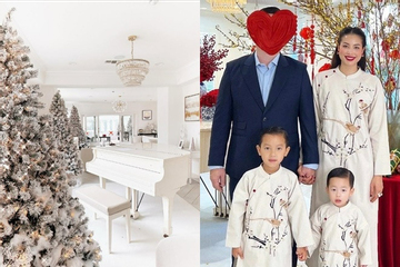 Hoa hậu Phạm Hương trang hoàng giáng sinh cho biệt thự 1000m2 tại Mỹ