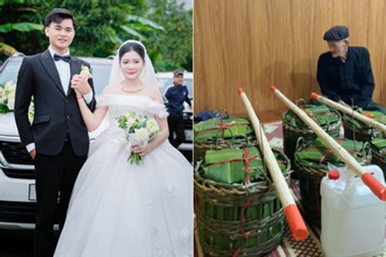 Chú rể người Tày đem 24 cặp bánh chưng, bánh giầy đi hỏi vợ 'gây sốt' mạng
