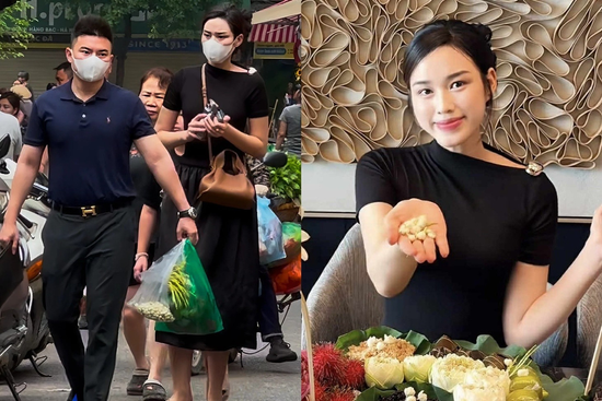 Gu thời trang độc lạ của chồng Hoa hậu Đỗ Thị Hà