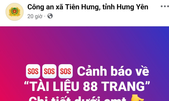 Cảnh báo về tài liệu xấu độc lan truyền trên mạng như 'Tài liệu 88 trang'