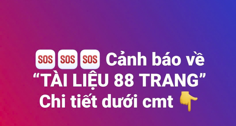 Công an cảnh báo khẩn về việc phát tán 'tài liệu 88 trang'