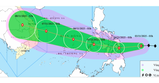 Bão Kalmaegi mạnh cấp 11, giật cấp 14, hướng vào khu vực nào của nước ta?
