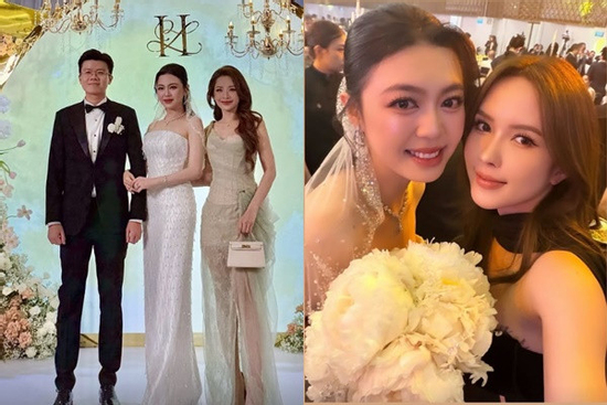 Chi Pu, Thiều Bảo Trâm khoe visual xinh xuất sắc trong đám cưới gia tộc nghìn tỷ