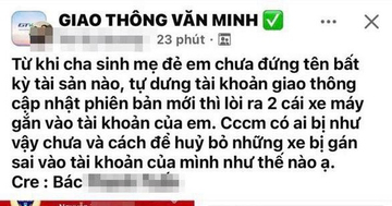 Người dân bất ngờ đứng tên 2 xe 