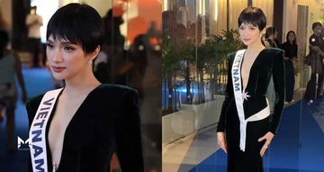 Hương Giang để nguyên bộ tóc tém khiến dàn thí sinh Miss Universe như 'tàng hình'