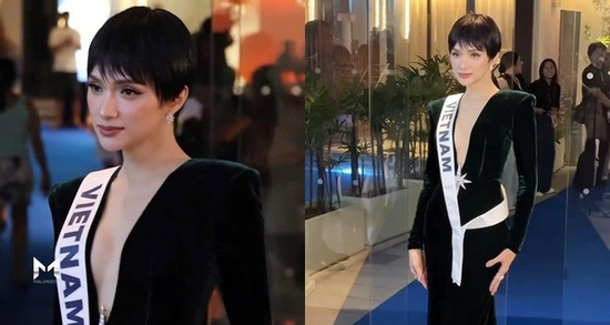 Hương Giang để nguyên bộ tóc tém khiến dàn thí sinh Miss Universe như 'tàng hình'