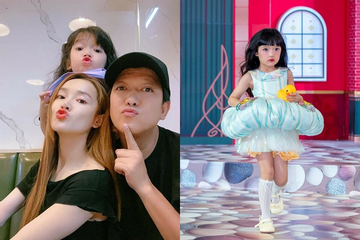 Con gái Nhã Phương - Trường Giang lộ diện, càng lớn càng giống mẹ như lột