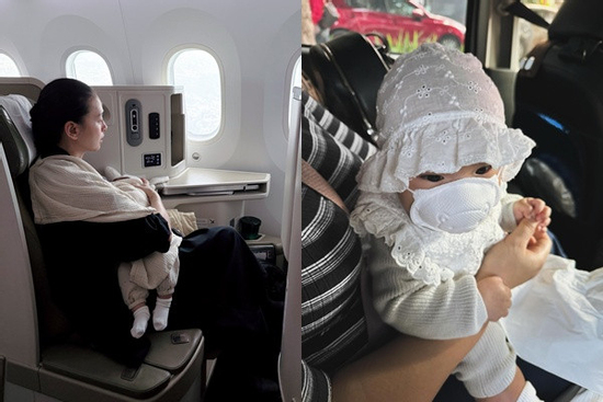 Xịn như ái nữ nhà Ngô Thanh Vân, 4 tháng tuổi được ngồi khoang thương gia