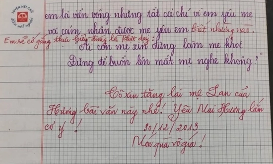 Bài văn tả mẹ đạt 9 điểm gây 'sốt' mạng, tinh tế nhất là lời phê của giáo viên
