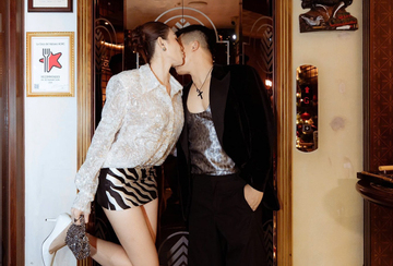 Vũ Khắc Tiệp hôn má thân mật 1 mỹ nhân không phải Ngọc Trinh