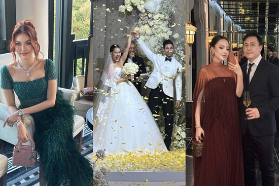 Lan Khuê, Băng Di xách túi trăm triệu dự đám cưới lần 2 của cô dâu Tiên Nguyễn