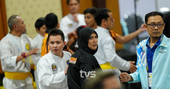 Bị xử ép thua Thái Lan, đội Pencak Silat Malaysia đuổi đánh trọng tài