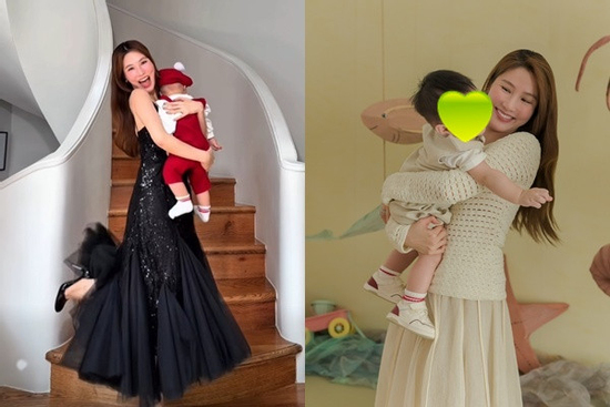 Diễm My 9x hiếm hoi cho con trai đầu lòng lộ diện