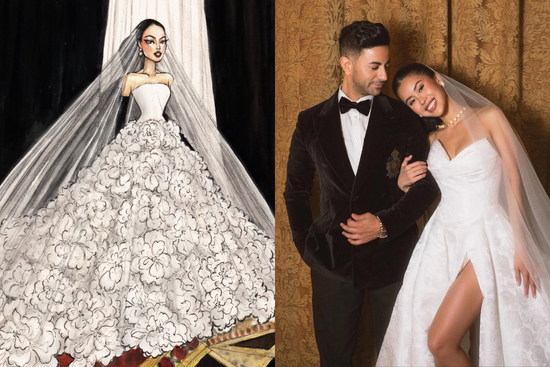 Rò rỉ ảnh váy cưới 'tuyệt đối sang chảnh' của Tiên Nguyễn, cô dâu chịu chi nhất giới rich kid là đây