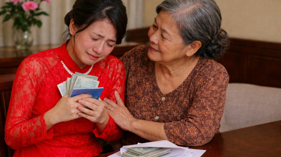 Mẹ chồng giữ tiền mừng cưới, tôi từng oán trách nhưng bật khóc khi biết sự thật