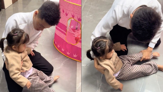 Clip bé gái 3 tuổi giả vờ ngất xỉu để tránh bị phạt thu hút gần 3 triệu lượt xem