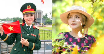 Dù sắp ở tuổi hưu nhưng nhan sắc của nữ NSND mang quân hàm Đại tá vẫn rất tươi trẻ