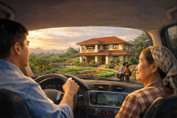 Tiện đường chở giúp việc về quê, mới biết nhà bà ấy to đẹp gấp 10 nhà tôi