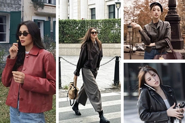 Xuống phố mùa đông với áo da đẹp như Tăng Thanh Hà, Hoa hậu Trần Tiểu Vy, Lương Thuỳ Linh