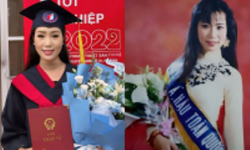 Á hậu Việt học tiến sĩ ở tuổi 54: Là giám đốc sân khấu kịch, hôn nhân viên mãn