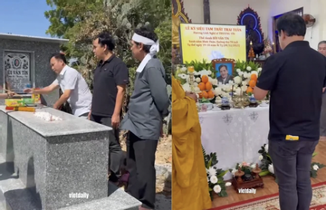 Nam MC hiếm hoi dự lễ cầu siêu và viếng mộ Thương Tín, là ai?