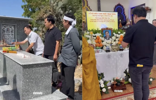 Nam MC hiếm hoi dự lễ cầu siêu và viếng mộ Thương Tín, là ai?