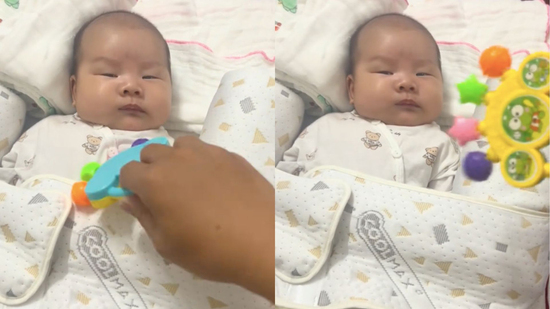 Em bé sơ sinh có khí chất 'tổng tài lạnh lùng' khiến dân mạng cười bò