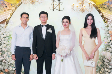 Á hậu đình đám Vbiz vừa đỗ học bổng tiến sĩ 3 tỷ lại gây sốt ở đám cưới