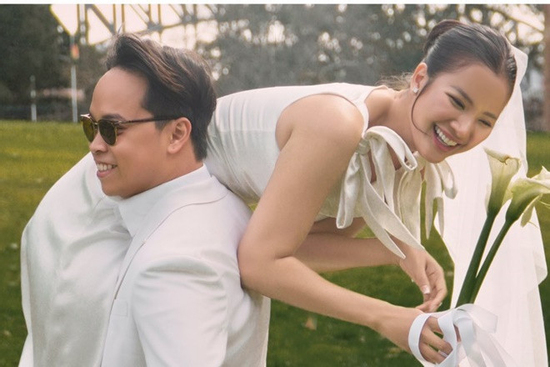 Á hậu Hương Ly tung trọn bộ ảnh cưới lộ rõ mặt chồng doanh nhân tại Úc