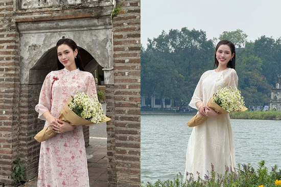 Chồng Đỗ Thị Hà được khen 'mát tay', sắc vóc nàng hậu ngày càng lên hương