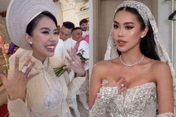 'Bóc' loạt trang sức bạc tỉ trị giá bằng cả gia tài Tiên Nguyễn đeo trong siêu đám cưới