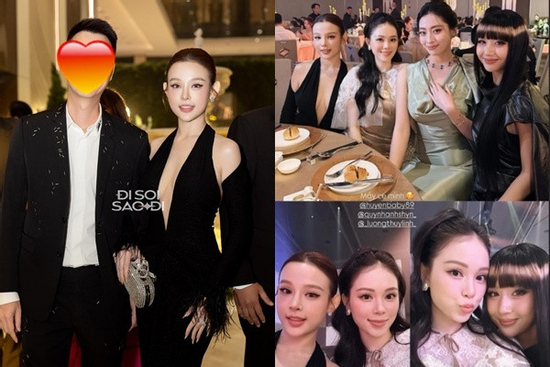 Huyền Baby hiếm hoi sánh đôi ông xã doanh nhân ở đám cưới thượng lưu